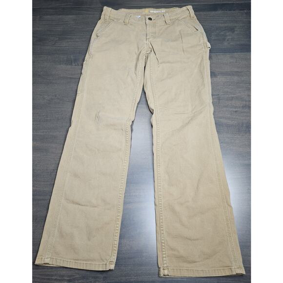 Carhartt Rugged Flex Original Fit Canvas Work Pants Women's 2 Short 102080-257 - Picture 1 of 7